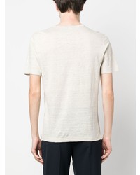 T-shirt à col rond beige Lardini