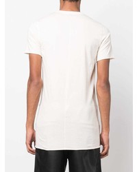 T-shirt à col rond beige Rick Owens