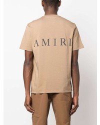 T-shirt à col rond beige Amiri