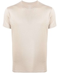 T-shirt à col rond beige Majestic Filatures