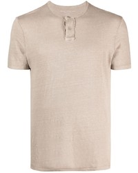 T-shirt à col rond beige Majestic Filatures