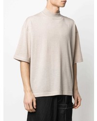 T-shirt à col rond beige Jil Sander