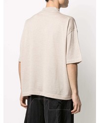 T-shirt à col rond beige Jil Sander