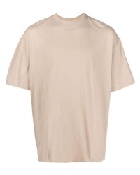 T-shirt à col rond beige MSGM