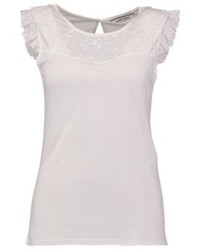 T-shirt à col rond beige Naf Naf