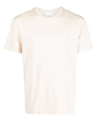 T-shirt à col rond beige Neil Barrett