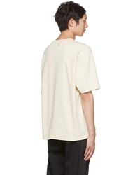 T-shirt à col rond beige AMI Alexandre Mattiussi