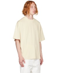 T-shirt à col rond beige AMI Alexandre Mattiussi