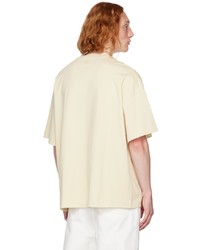 T-shirt à col rond beige AMI Alexandre Mattiussi