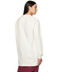 T-shirt à col rond beige Rick Owens