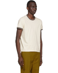 T-shirt à col rond beige Rick Owens