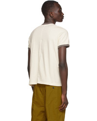 T-shirt à col rond beige Rick Owens