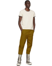 T-shirt à col rond beige Rick Owens