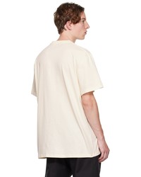 T-shirt à col rond beige Alexander McQueen