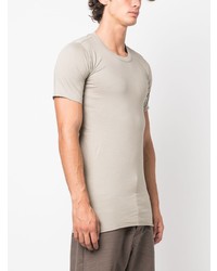 T-shirt à col rond beige Rick Owens