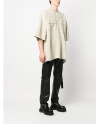 T-shirt à col rond beige Rick Owens