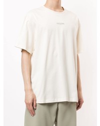 T-shirt à col rond beige Wooyoungmi