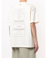 T-shirt à col rond beige Wooyoungmi