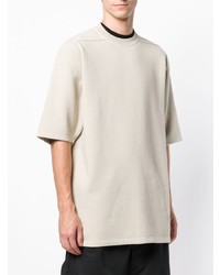 T-shirt à col rond beige Rick Owens DRKSHDW