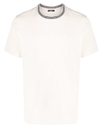 T-shirt à col rond beige Peserico