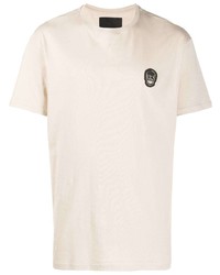 T-shirt à col rond beige Philipp Plein