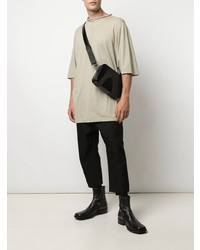 T-shirt à col rond beige Rick Owens DRKSHDW