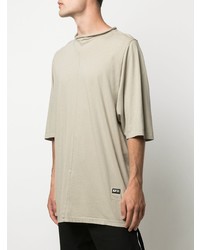 T-shirt à col rond beige Rick Owens DRKSHDW