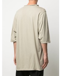 T-shirt à col rond beige Rick Owens DRKSHDW