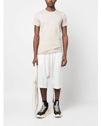 T-shirt à col rond beige Rick Owens