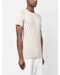 T-shirt à col rond beige Rick Owens