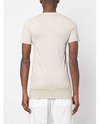 T-shirt à col rond beige Rick Owens