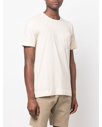 T-shirt à col rond beige Massimo Alba