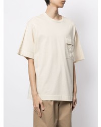 T-shirt à col rond beige Juun.J