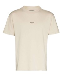 T-shirt à col rond beige Represent