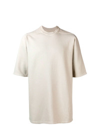 T-shirt à col rond beige Rick Owens DRKSHDW