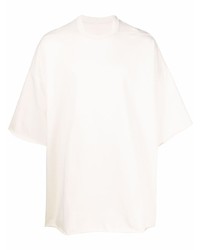 T-shirt à col rond beige Rick Owens