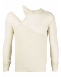 T-shirt à col rond beige Rick Owens