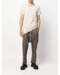 T-shirt à col rond beige Rick Owens