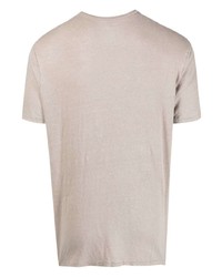 T-shirt à col rond beige Majestic Filatures