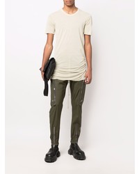 T-shirt à col rond beige Rick Owens