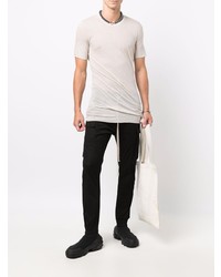 T-shirt à col rond beige Rick Owens