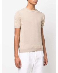 T-shirt à col rond beige Malo