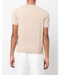 T-shirt à col rond beige Malo