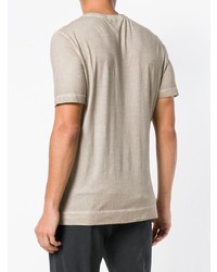 T-shirt à col rond beige Massimo Alba