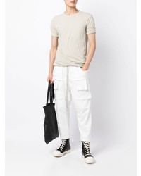 T-shirt à col rond beige Rick Owens