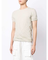 T-shirt à col rond beige Rick Owens