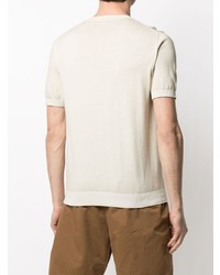 T-shirt à col rond beige Eleventy