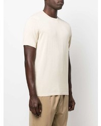 T-shirt à col rond beige Aspesi