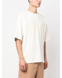 T-shirt à col rond beige MSGM