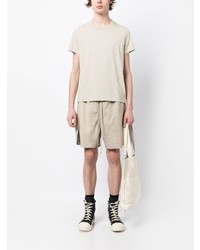 T-shirt à col rond beige Rick Owens